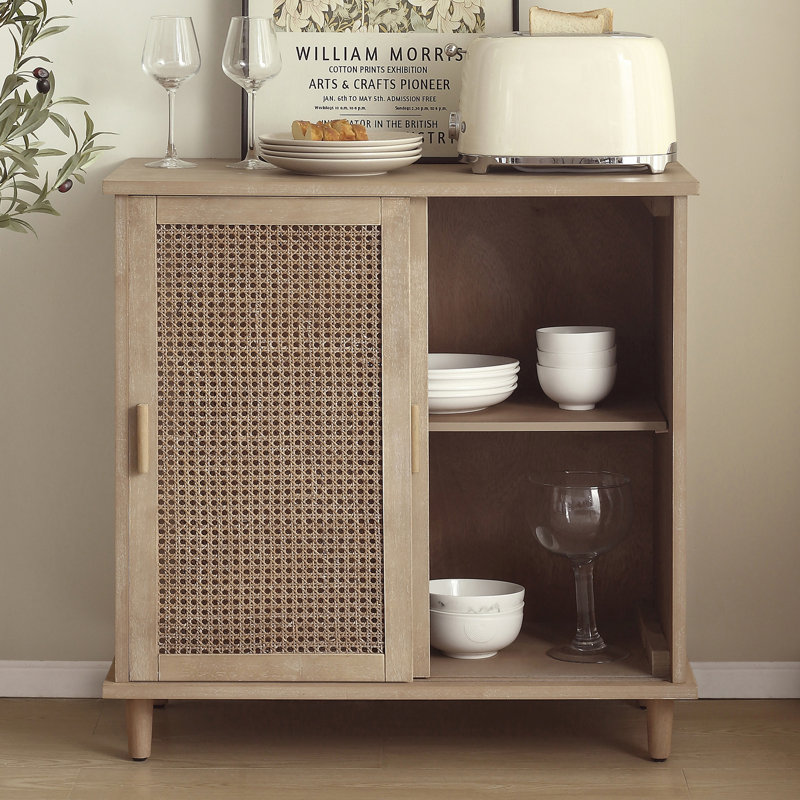 Rattan sliding door cabinet discount